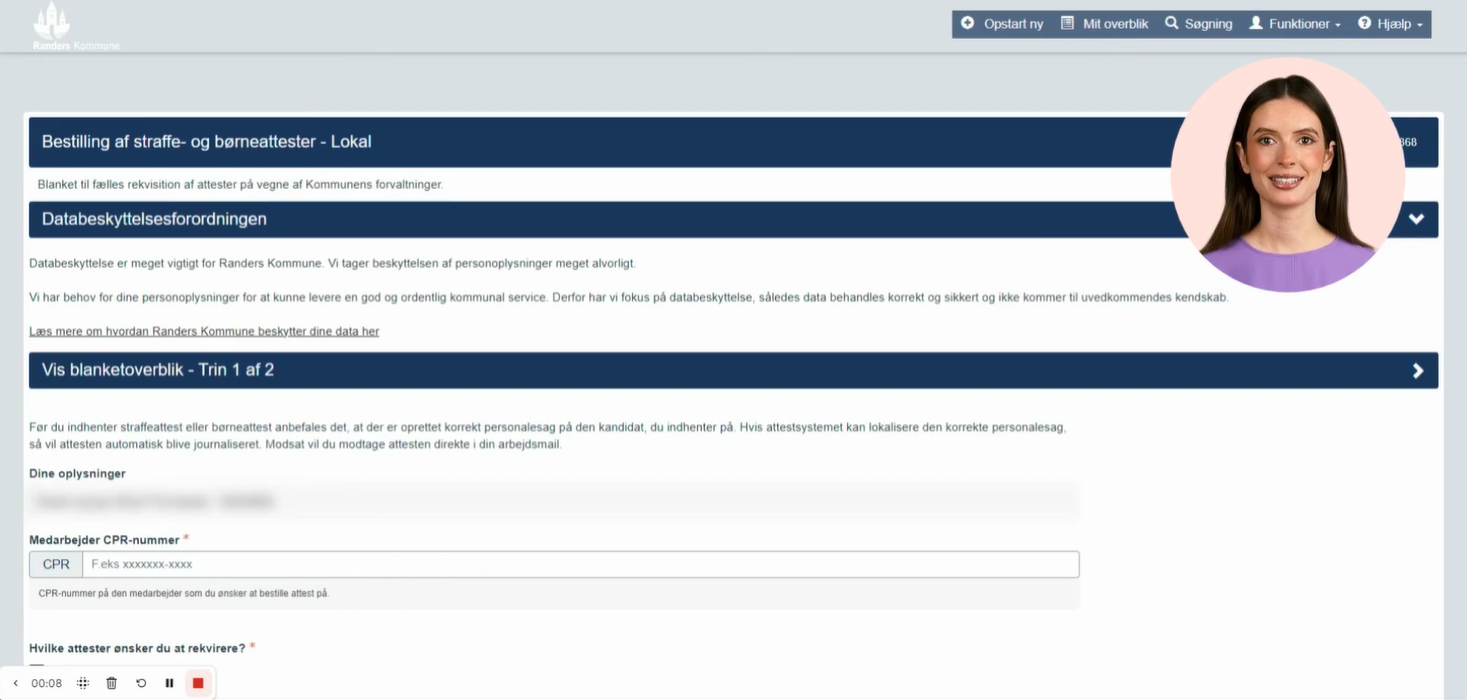 Bestilling af børne-og straffeattester i XFlow